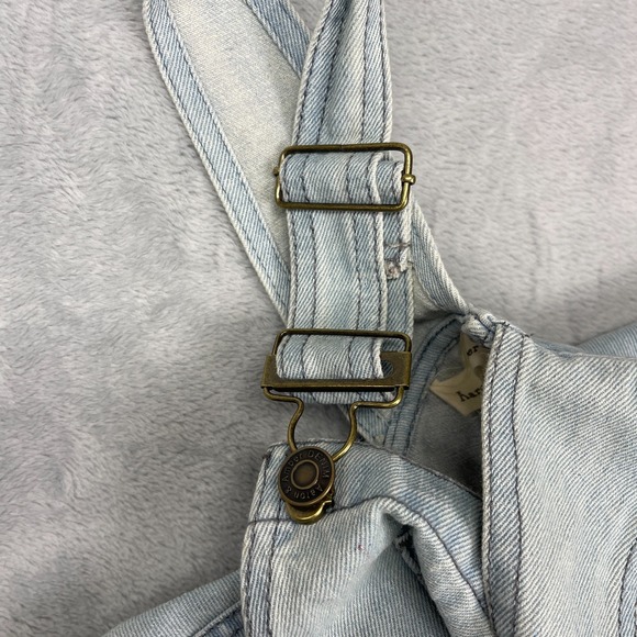 NWT Aaron & Amber Overalls Womens XL Blue Denim Flared Leg Adjustable Straps - Picture 8 of 10